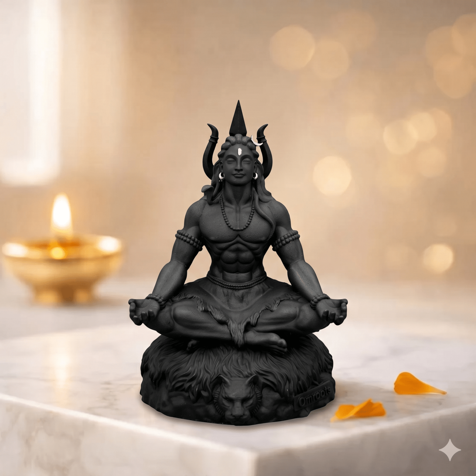 Adiyogi Mahadev Black Edition Murti 3.5 Inch – OmRoots