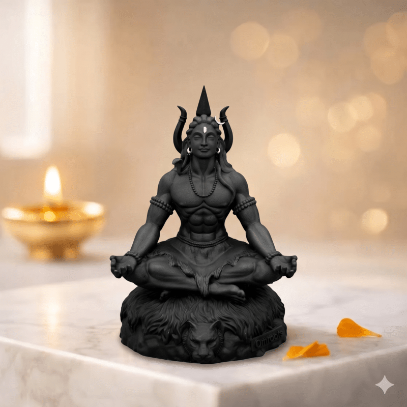 Adiyogi Mahadev Black Edition Murti 3.5 Inch – OmRoots