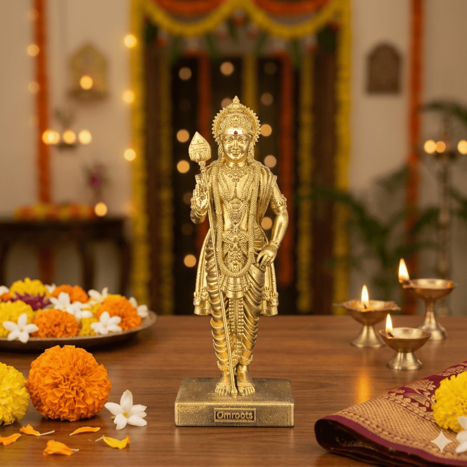 Lord Murugan Swamy (4 Inch - Golden) Lord Murugan Swamy (4 Inch - Golden)