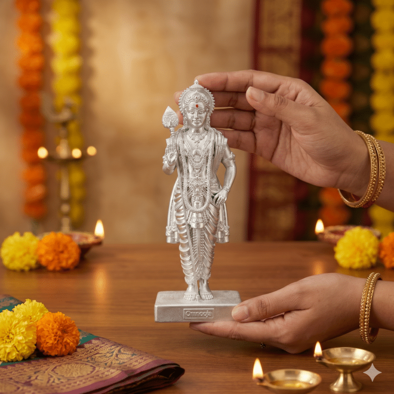Lord Murugan Swamy (4 Inch - Silver)