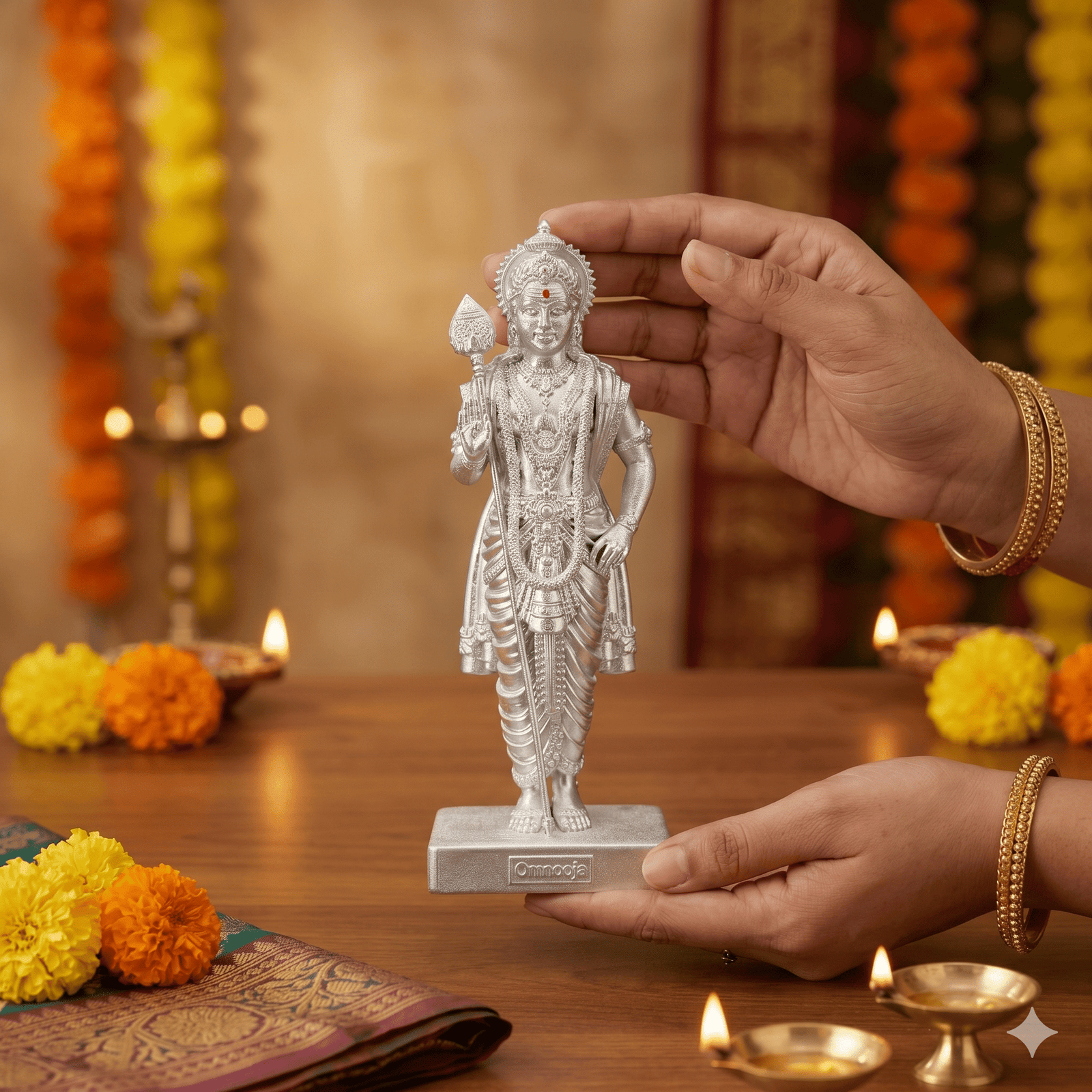 Lord Murugan Swamy (4 Inch - Silver) Lord Murugan Swamy (4 Inch - Silver)
