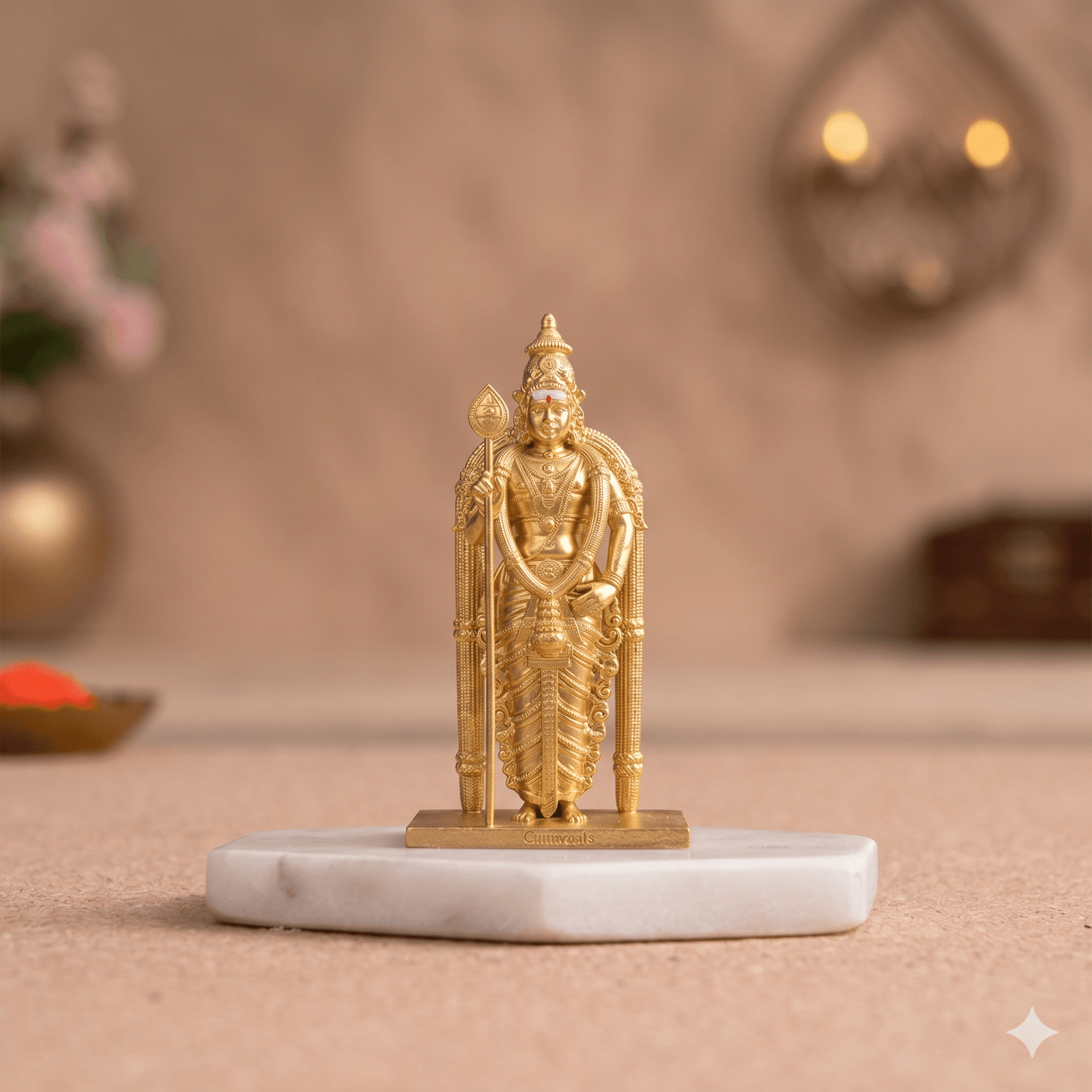 Lord Murugan Idol Gold Finish Lord Murugan Idol Gold Finish