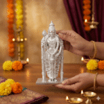 Lord Murugan Idol – 7 Inch Silver