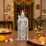 Lord Murugan Idol (4 Inch,Silver)
