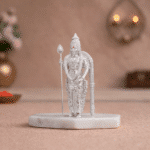 Lord Murugan Idol (4 Inch,Silver) car dashboard
