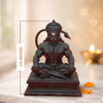 Meditating Hanuman Ji Idol – Black Edition (3.5 Inch) | 3D Printed Premium Murti - Image 3