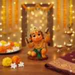 Bal Hanuman Ji Multicolor Idol 3 Inch – 3D Printed UV Resin Murti for Home Temple and Car Dashboard