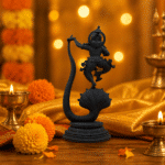 Dancing Krishna on Kaliya Black Edition Murti 4 Inch – OmRoots