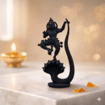 Dancing Krishna on Kaliya Idol – Black Edition (4 Inch) | 3D Printed Premium Murti