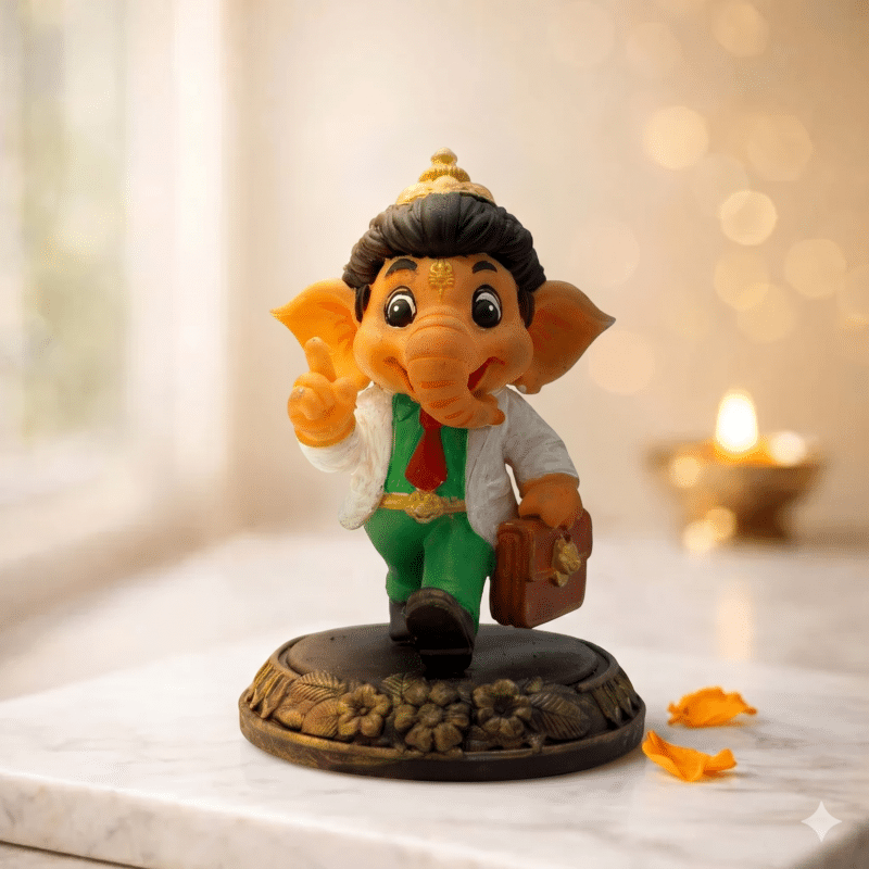Office Ganesha Ji Suit Briefcase Multicolor Idol 4 Inch – OmRoots