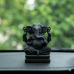Chaturbhuj Ganesha Black Maroon Edition Murti 3.5 Inch – OmRoots