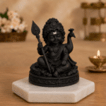 Divine Bala Murugan Black Idol with Vel & Peacock for Home Pooja & Car Decor (3.5 Inch)