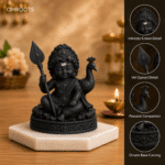 Divine Bala Murugan Black Idol with Vel & Peacock for Home Pooja & Car Decor (3.5 Inch) - Image 3