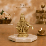 Ayyappan Swami for Home Pooja & Car Decor (3.5 Inch) - Gold - Image 2