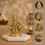 Ayyappan Swami for Home Pooja & Car Decor (3.5 Inch) - Gold - Image 3