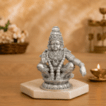 Ayyappan Swami for Home Pooja & Car Decor (3.5 Inch) - Silver