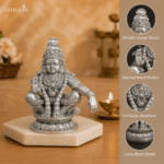 Ayyappan Swami for Home Pooja & Car Decor (3.5 Inch) - Silver - Image 3