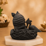 Divine Sleeping Bala Murugan Black Idol with Peacock & Vel for Home Pooja & Car Decor (3.5 Inch) - Image 5