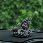 Divine Sleeping Bala Murugan Black Idol with Peacock & Vel for Home Pooja & Car Decor (3.5 Inch) - Image 6