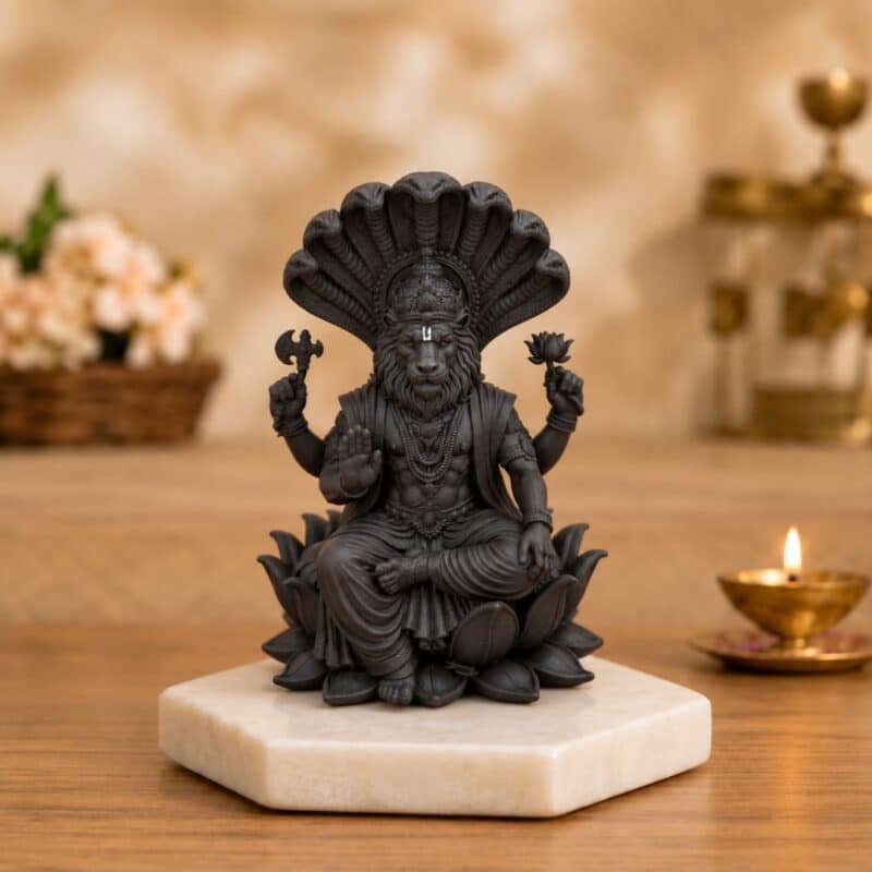 OMROOTS Lord Narasimha Idol – 3.5 Inch