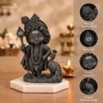 Omroots Bala Murugan Swami Silai with Peacock – 3.5 Inch - Image 2