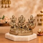 Lakshmi Ganesh Saraswati Idol 5 inch - Image 4
