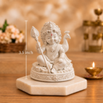 Divine Bala Murugan White Idol with Vel & Peacock for Home Pooja & Car Decor (3.5 Inch) - Image 7