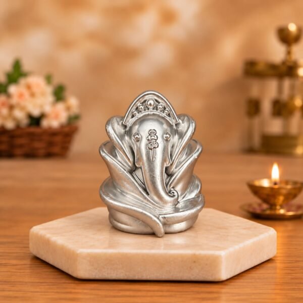 Ganpti Bappa Statue Silver